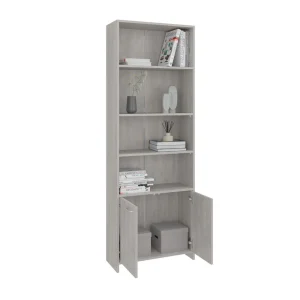 Biblioteca Milán, Agata, con Dos Puertas Abatibles y Cuatro Entrepaños ZF