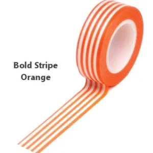 Washi Trendy Tape Bold Stripe Orange / Cinta Adhesiva