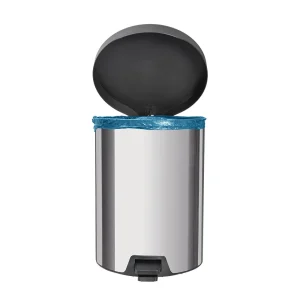 Basurero de Pedal,tapa plastica negra Linea New 5 Lt