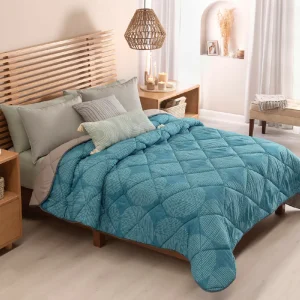 Juego de Edredón Sisal Doble Faz para Cama Doble y Queen, Incluye 2 Fundas y 2 Cojines