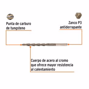 Broca Truper para Concreto de 1/4 x 4"