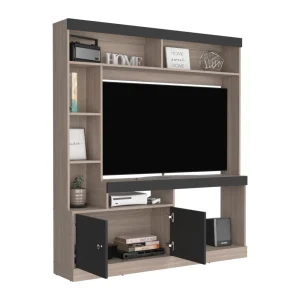 Mesa Para Tv Roy, Bardolino y Wengue, con Espacio Para Televisor de 50 Pulgadas