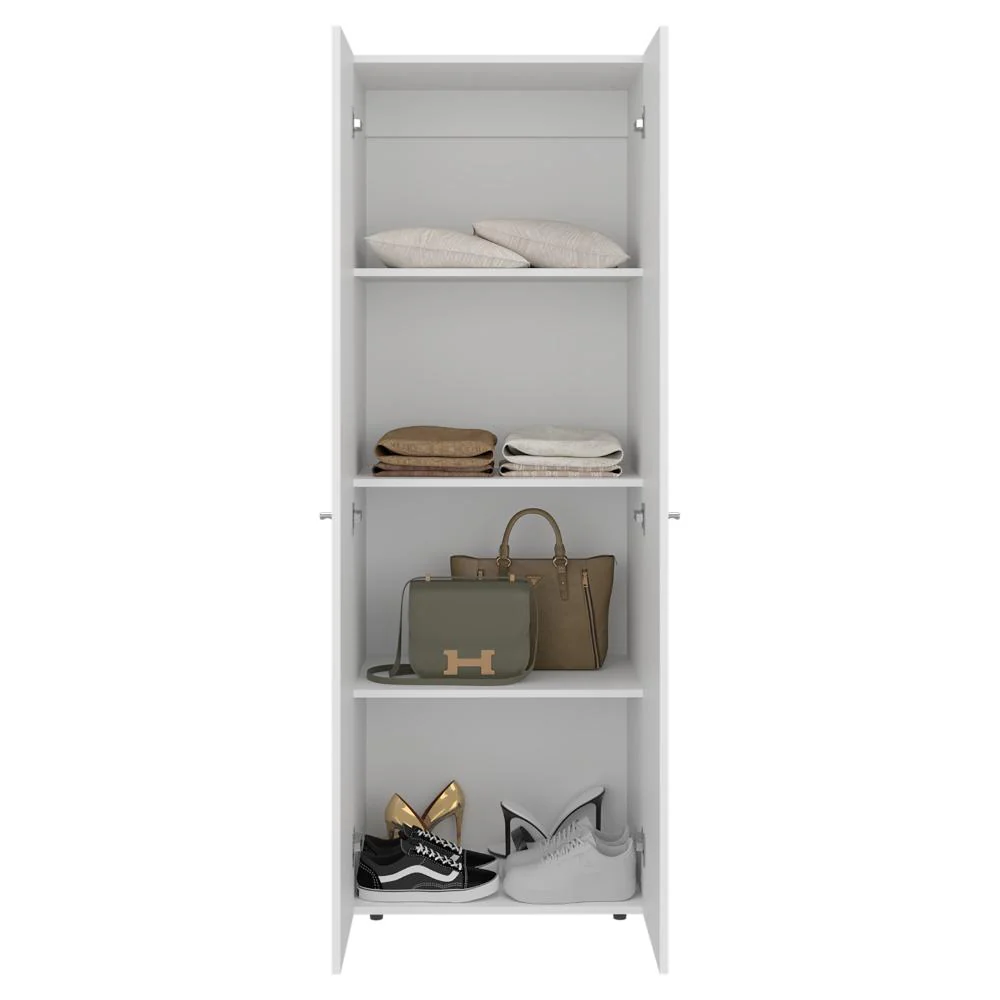 Closet Beico, Blanco Duqueza, con dos Puertas Abatibles y cuatro entrepaños - Imagen 2