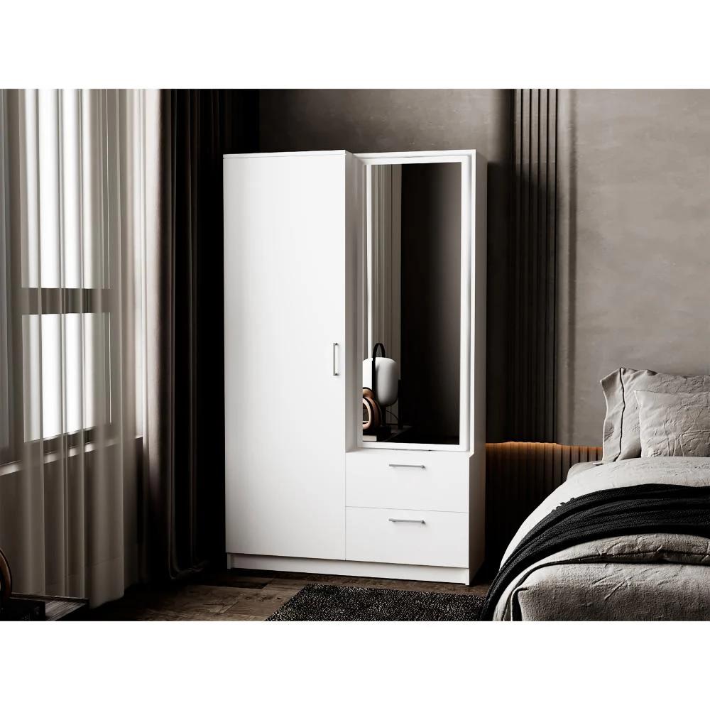 Closet Sevil, Blanco, con espejo y zapatero incluido ZF - Imagen 3