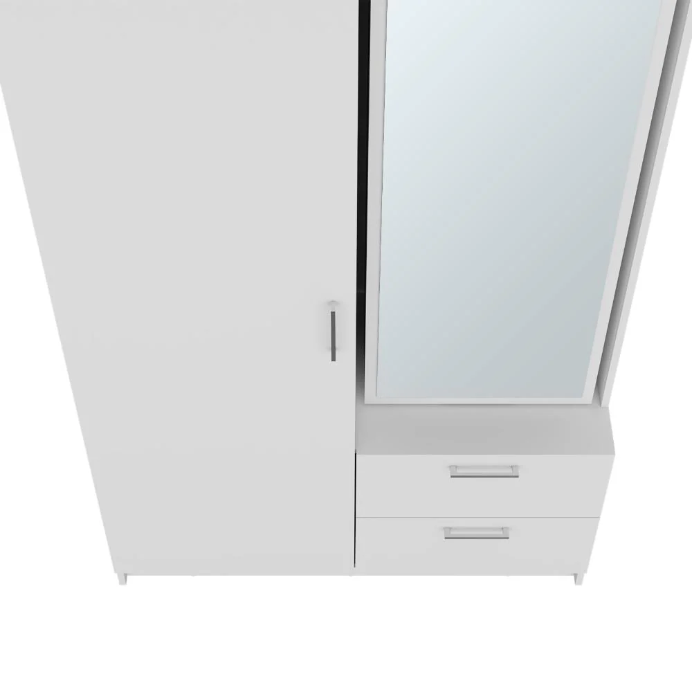 Closet Sevil, Blanco, con espejo y zapatero incluido ZF - Imagen 6