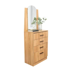 Organizador Praga, Fresno Europeo, con tres cajones y una puerta