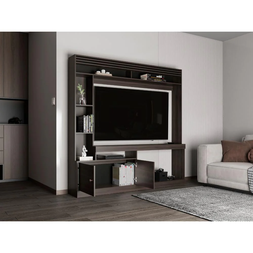 Mesa Para Tv Roy, Nogal Europeo, con Espacio Para Televisor de 50 Pulgadas ZF - Imagen 4