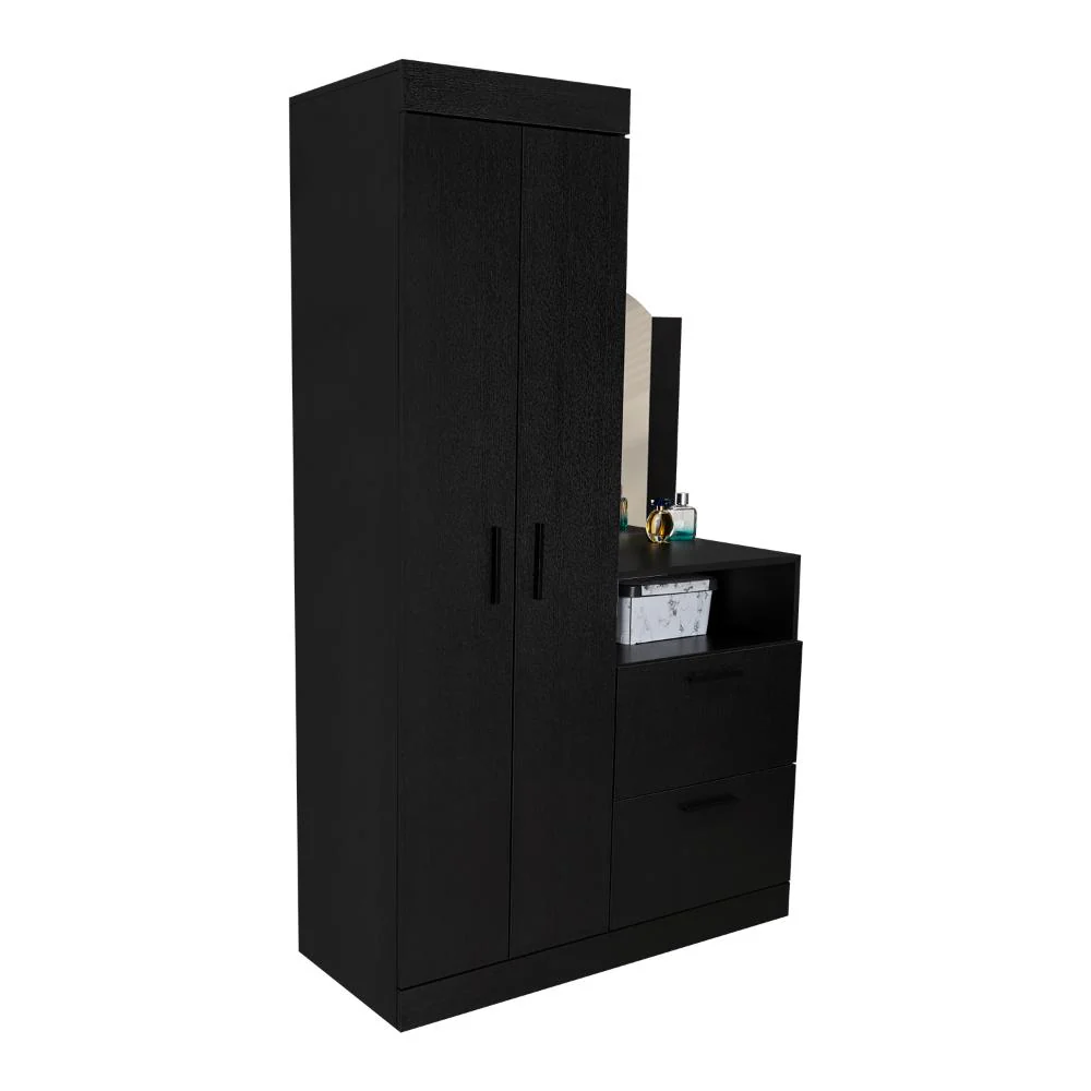 Closet Tocador Praga, Wengue, con diseño moderno incluye Espejo