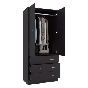 Closet Pilic, Kronos Wengue, tres cajones con gran capacidad de almacenamiento ZF