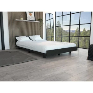 Cama Sencilla Wesley, Wengue, con Patas Metálicas