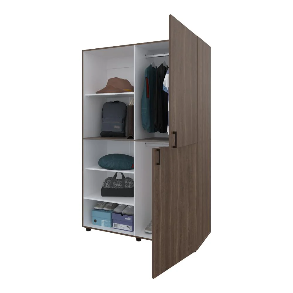 Closet Econo, Milan y Blanco Duqueza, Pequeño con amplios espacios para guardar ropa ZF - Imagen 2