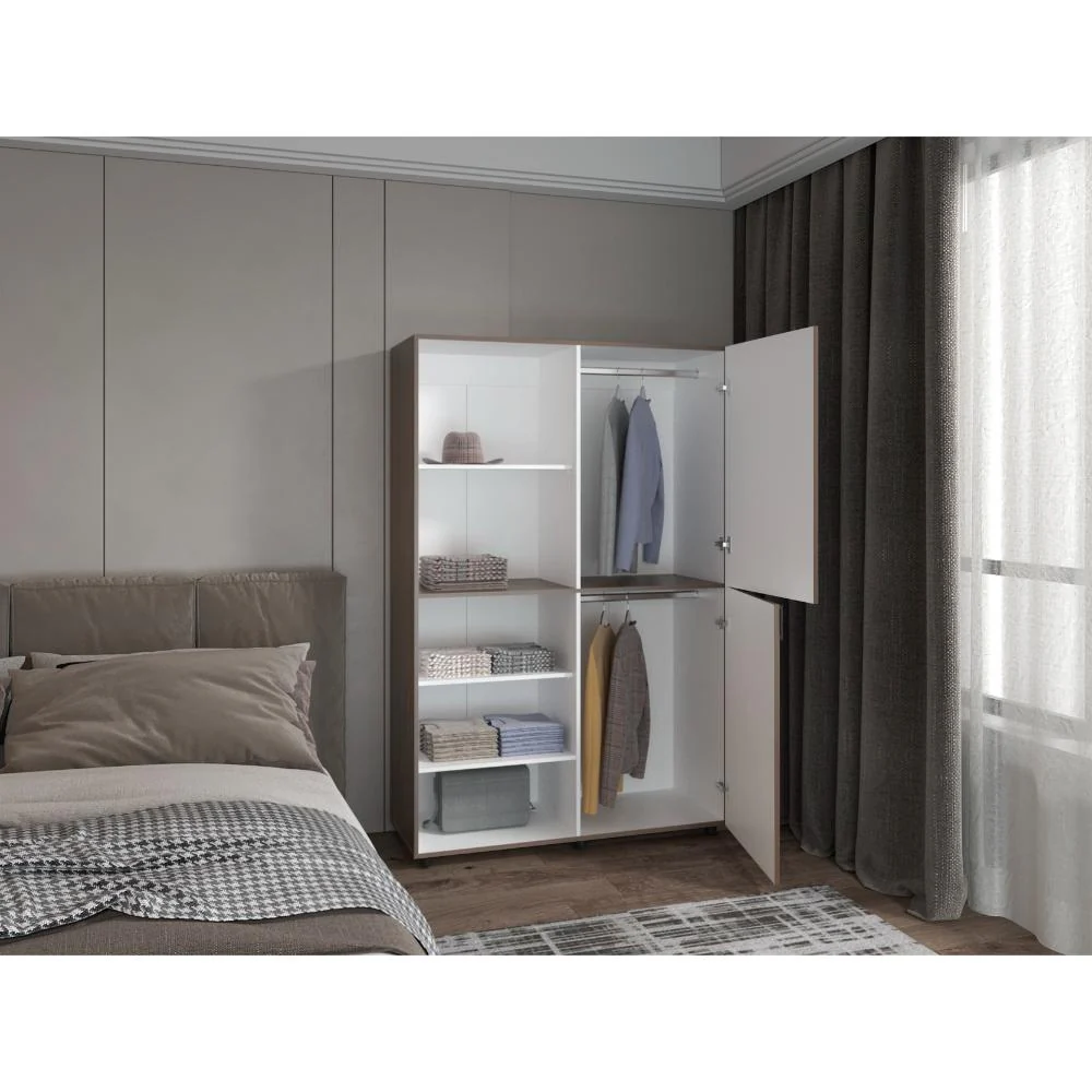 Closet Econo, Milan y Blanco Duqueza, Pequeño con amplios espacios para guardar ropa ZF - Imagen 4