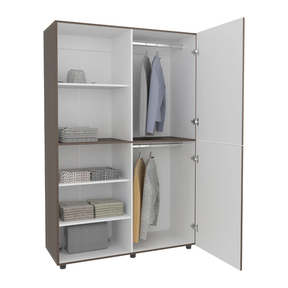 Closet Econo, Milan y Blanco Duqueza, Pequeño con amplios espacios para guardar ropa ZF - Imagen 6