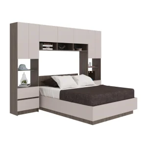 Cama con Closet Deni, Milan y Capri, incluye tendido de tablas y closet con  amplios espacios de almacenamiento