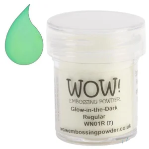 Glow-In-The-Dark Embossing Powder / Polvo de Embossing Brilla en la Obscuridad