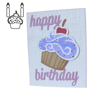 Cupcake and Candles Cut Die / Suaje Cupcake y Velas