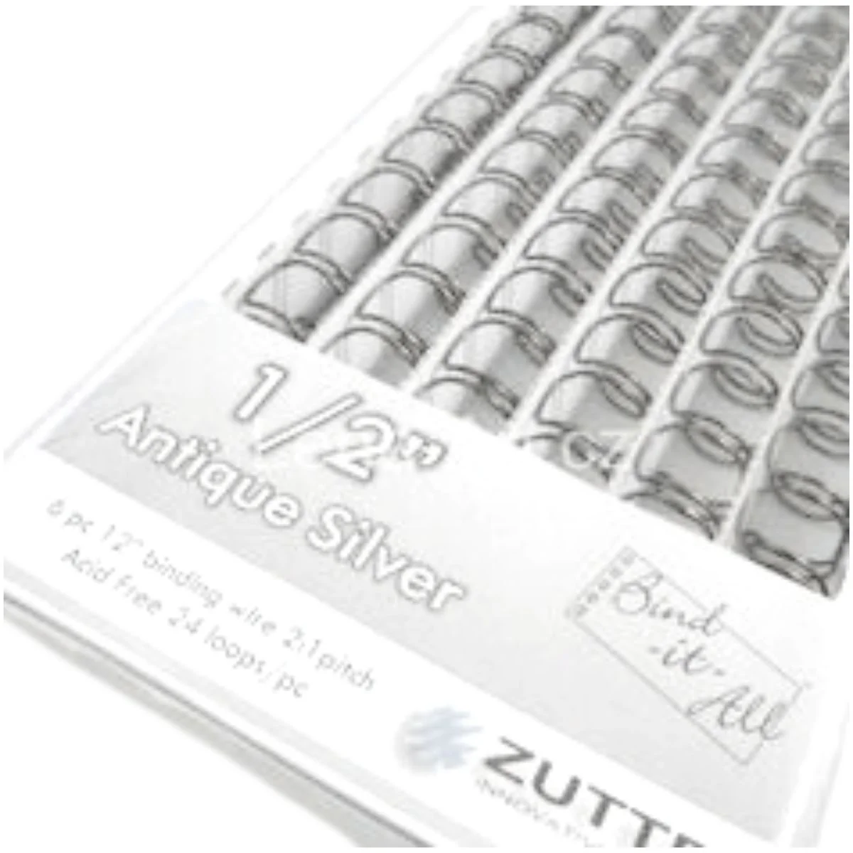 Antique Silver Wire 1/2" / Arillos Metálicos para Engargolar Color Antiguo - Imagen 2