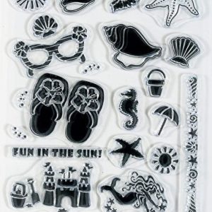 Seashore Treasures Clear Stamps / Sellos Acrílicos Elementos Del Mar