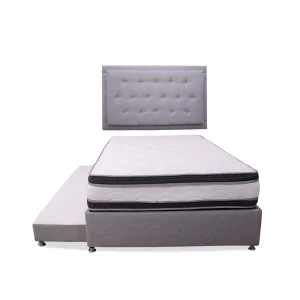 Combo Cama Tarima Nido + Colchón Blaser doble pillow 120 Semidoble + Espaldar