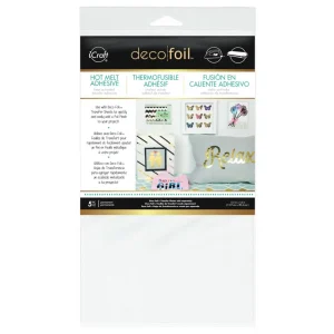 Deco Foil Iron-On Adhesive Transfer Sheet / 5 Hojas Adhesivas Para Foil en Tela