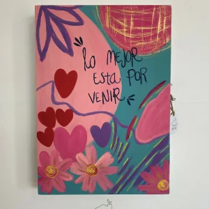 Organizador para Accesorios Lo Mejor, 35x50 cm pintado a mano