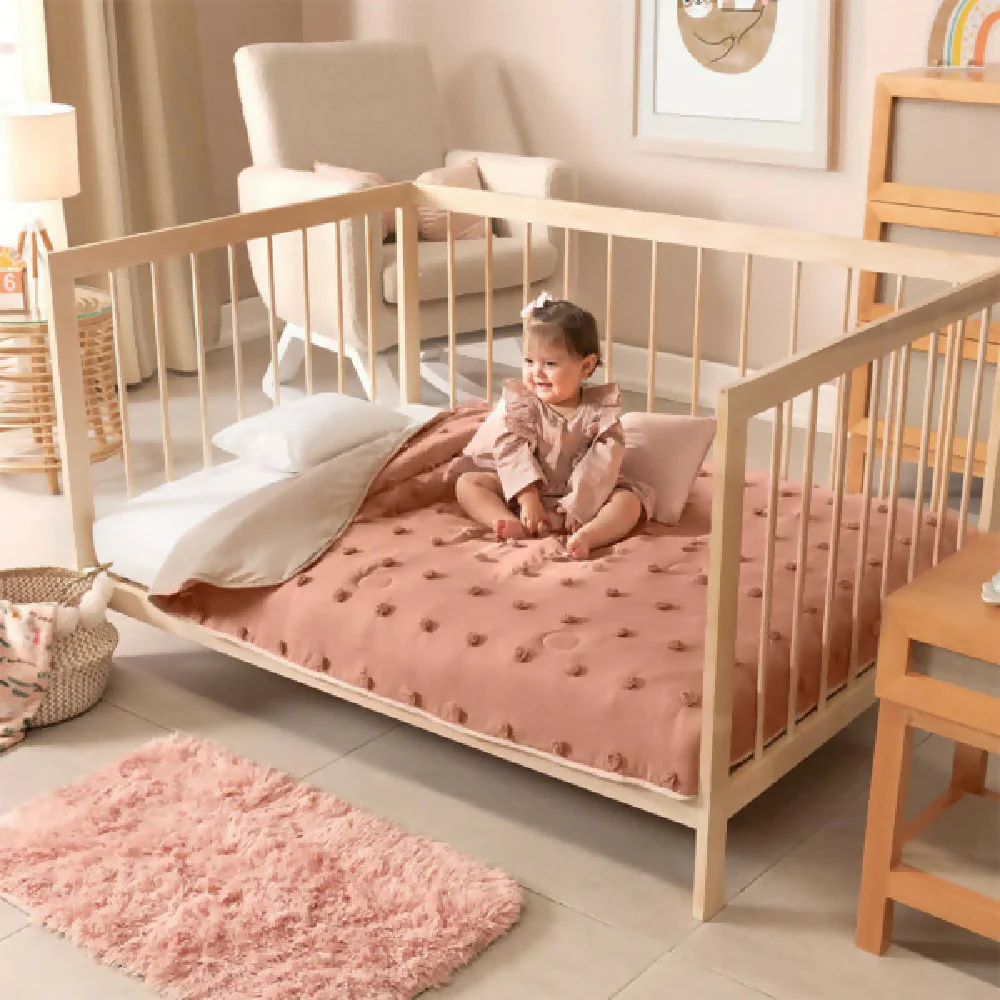 Edredón para Bebé Voga Roseta con Pompones Doble Faz, de110x160 cm - Imagen 2