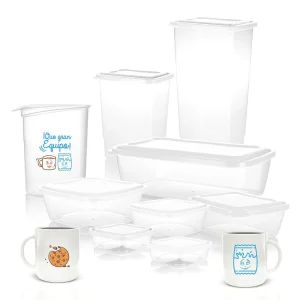 Paquetón Básico Promocional set x 11 recipientes Blanco