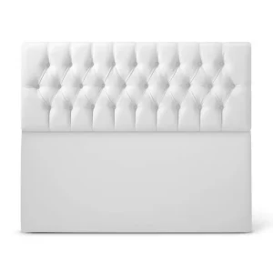 Cabecero Queen 160x60+55 Rombos Blanco Sintetico