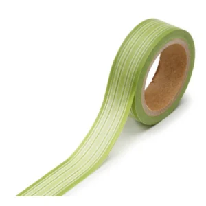Washi Tape Green Stripe / Cinta Adhesiva