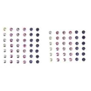 Self-Stick Gems Multicolor / Piedras Autoadhesivas Multicolores (78 piezas)