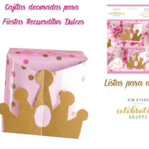 Favor Box Kit Princess 24 pc / Set de Cajitas de Recuerdo para Niñas Coronas
