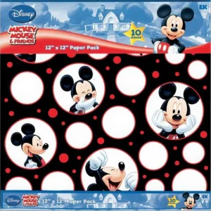 Paquete con 10 Hojas de Papel Decorado / Mickey & Friends Decorative Paper