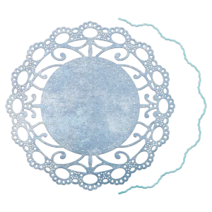 Ankara Lace Doily with Angel Wing Die / Suaje de Tapete de Encaje