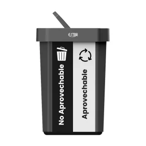 Caneca Papelera Estrabins 53L Doble, Aprovechable y No Aprovechable