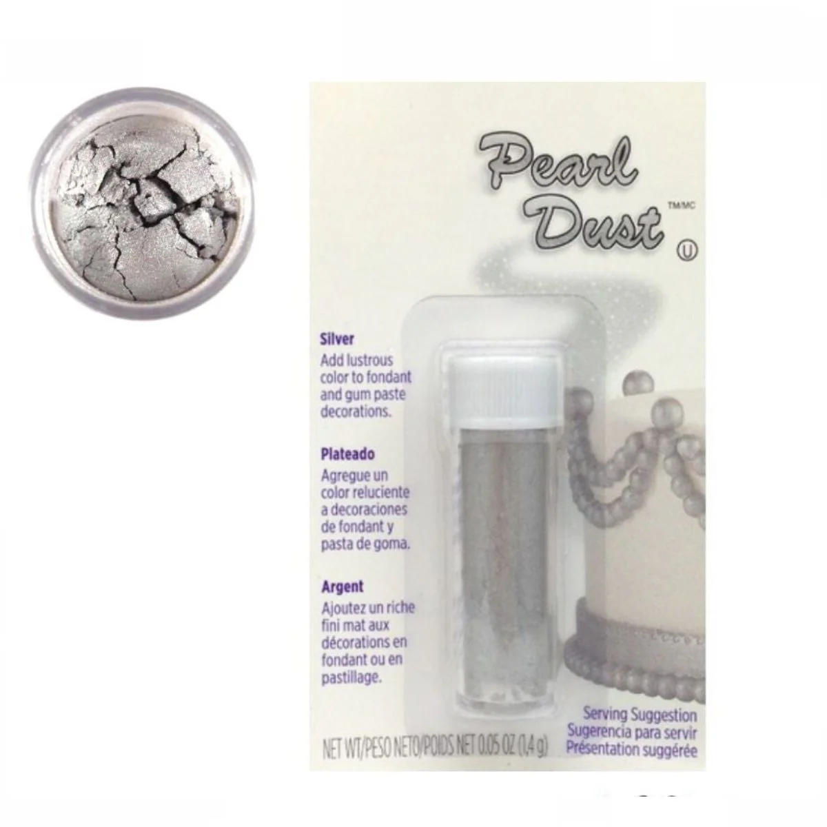 Silver Edible Accents / Polvo Plateado Comestible Edible Accents