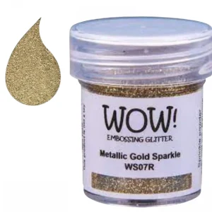 Metallic Gold Sparkle Embossing Powder / Polvo de Embossing Oro Metálico Brillante