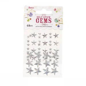 Self-Stick Gems Stars / Piedras Autoadhesivas Estrellas (48 piezas)