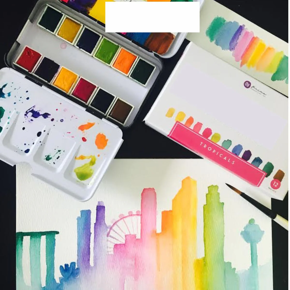 Watercolor Confections Tropicals / Estuche de Acuarelas Tonos Tropicales - Imagen 4