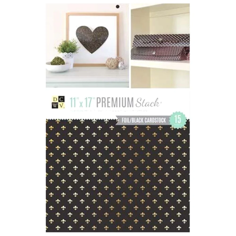 Block Premium Stack Paper Cardstock / Block de Cartulina con Diseños Metalizados