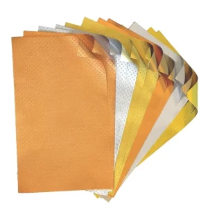 Metallics Foiled Papers 4"x6" / 12 Hojas de Papel Tipo Alumino Doble Cara Metálicos