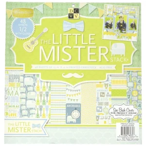 Little Mister Cardstock Stack / Block de Cartulina Decorada Niño