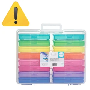EA Translucent Plastic Storage / Organizador de Plástico con 16 cajitas