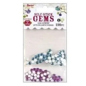 Peel and Stick Gems / Gemas Autoadheribles Azul y Lila