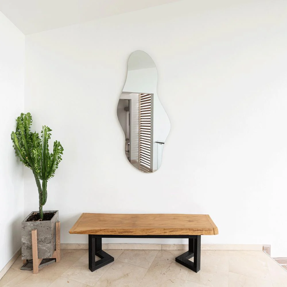 Espejo Irregular Aries, Gris, Diseño Moderno - Imagen 6