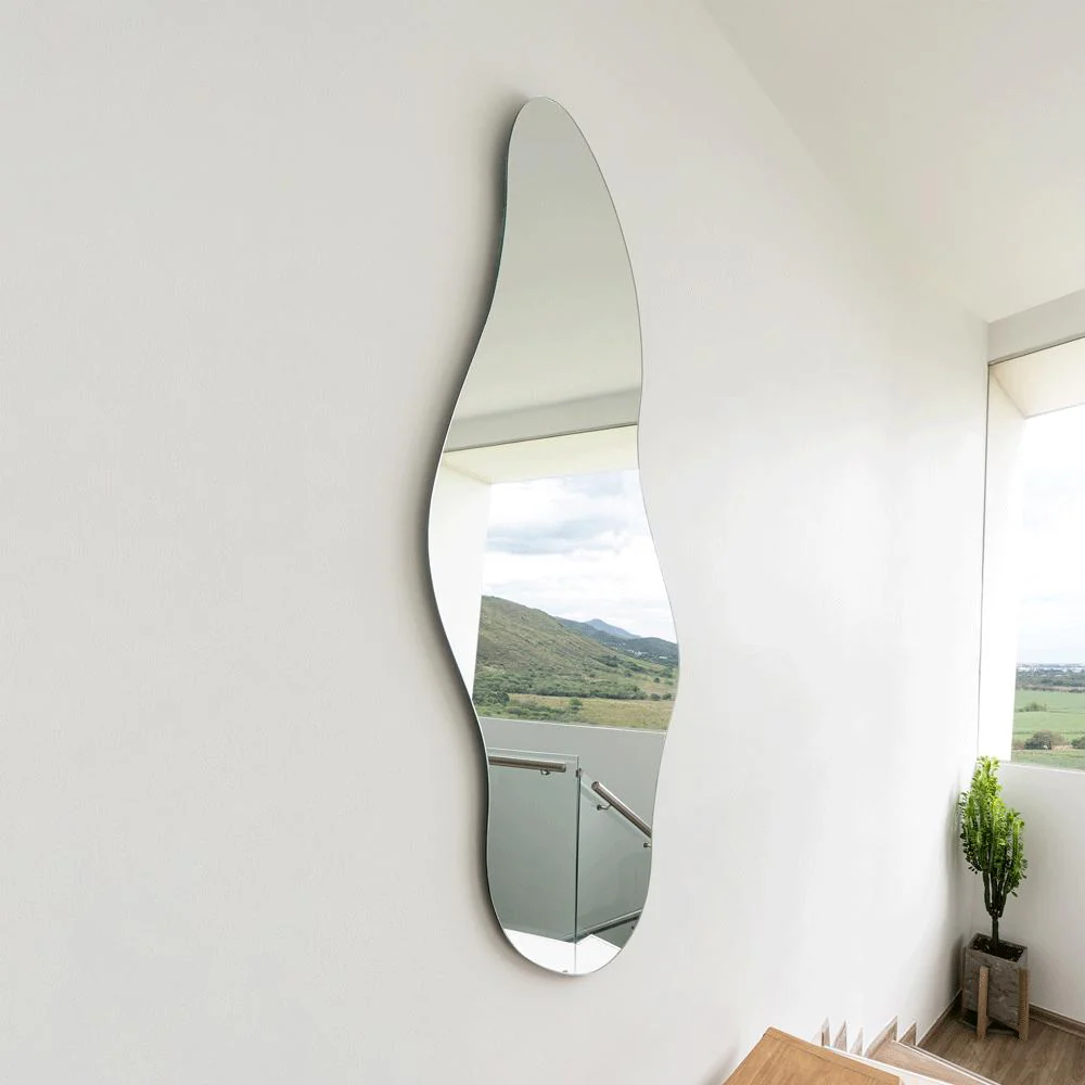 Espejo Irregular Aries, Gris, Diseño Moderno - Imagen 7