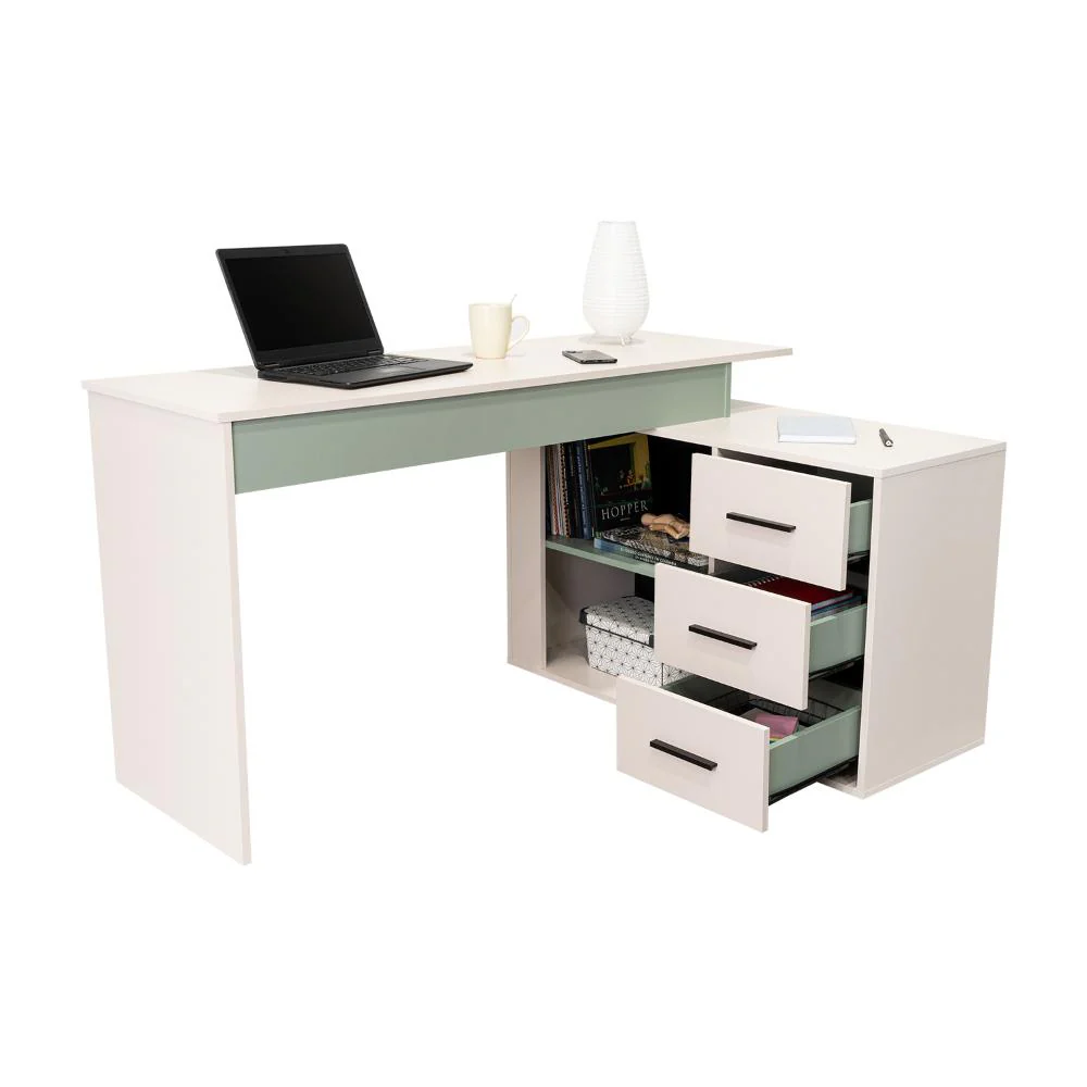 Escritorio en L Up, Carpi y Agave, cuenta con un amplio especio de trabajo - Imagen 2