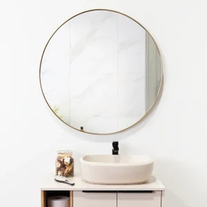 Espejo circular D80 Dorado