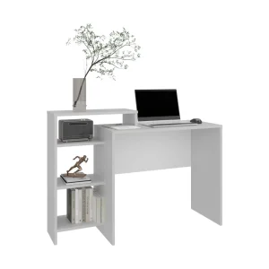 Escritorio Estelar Plus, Blanco Duqueza, Cuenta con Tres Entrepaños Laterales