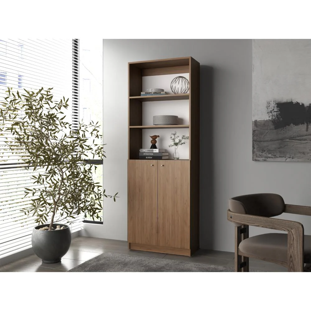 Biblioteca Home, Fresno Europeo, con Cinco Entrepaños y Dos puertas ZF - Imagen 3