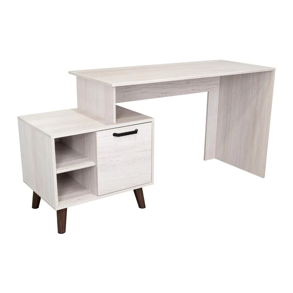 Escritorio Lera, Tivoli, con puerta batiente para almacenar libros - Imagen 7